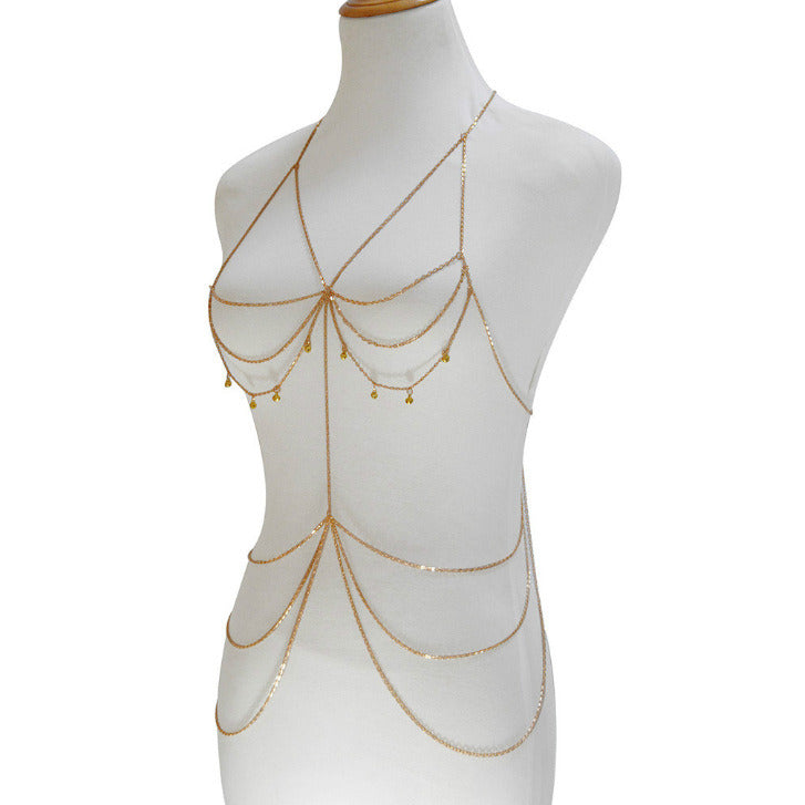 Water Drop Bell Geometric Bra Body Chains