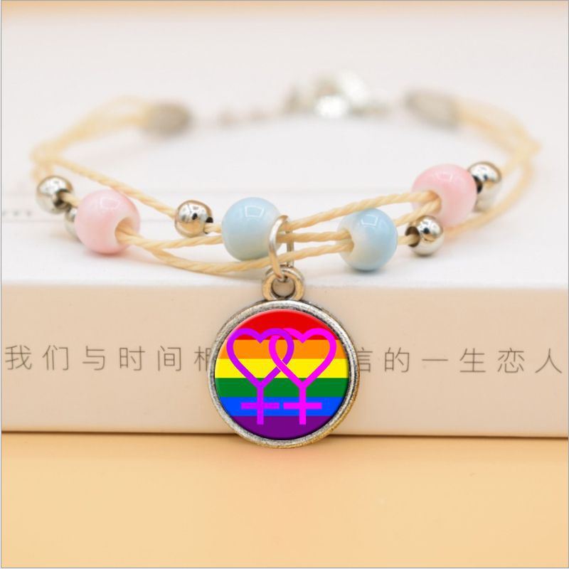 Rainbow Gay Bracelet Ceramic Handicraftt