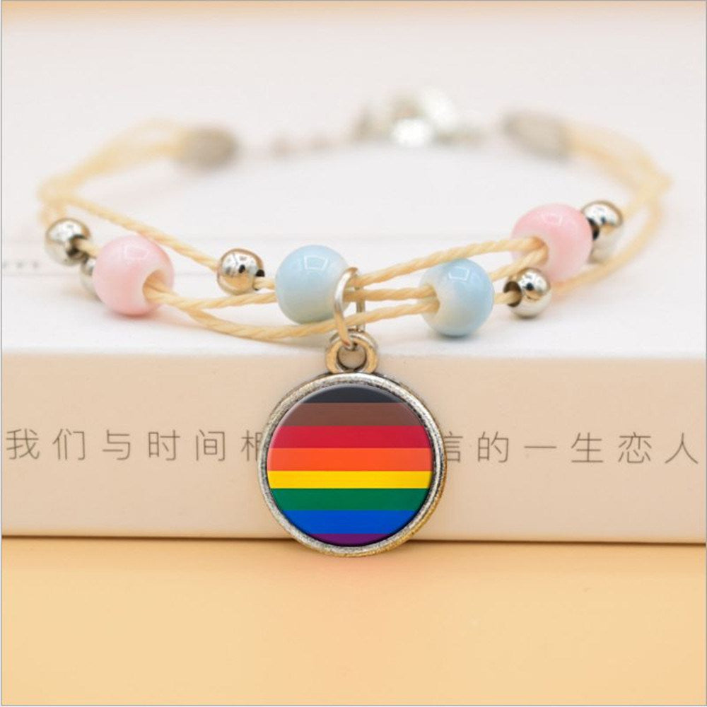 Rainbow Gay Bracelet Ceramic Handicraftt