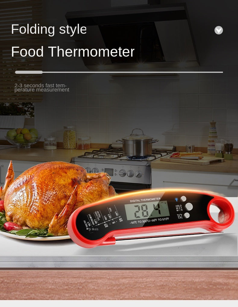 Grill instant read meat thermometer for grilling and cooking. The best waterproof ultra fast thermometer with backlight and calibration. Digital food probe for kitchens, outdoor grills and BBQs!