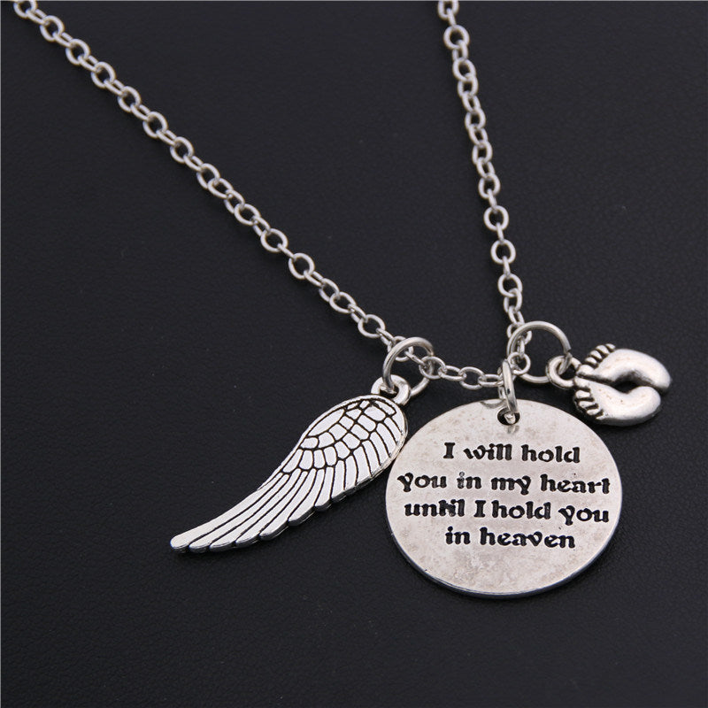 Euramerican Newborn Gift Mother's Wings Baby Necklace