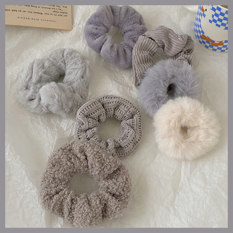 Large Intestine Ring 10 Pieces Set Of Korean Temperament Hair Rope Headdress Female