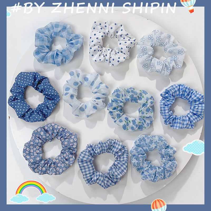 Large Intestine Ring 10 Pieces Set Of Korean Temperament Hair Rope Headdress Female