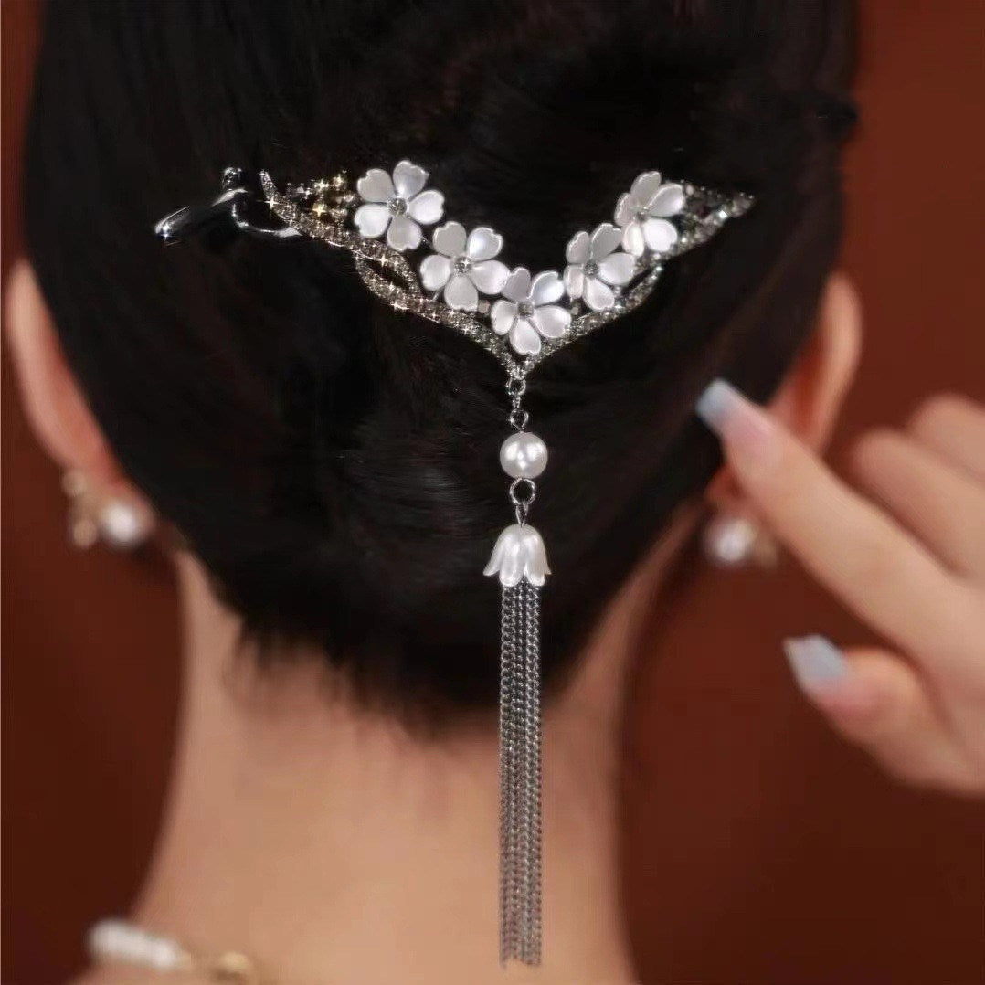 Women's Alloy Temperament Black Zircon Hairpin