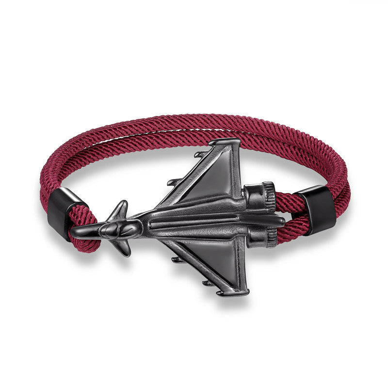 European And American Fashion Flying Machine Bracelet Fashion Men's Polyester 550 Parachute Cord Bracelet