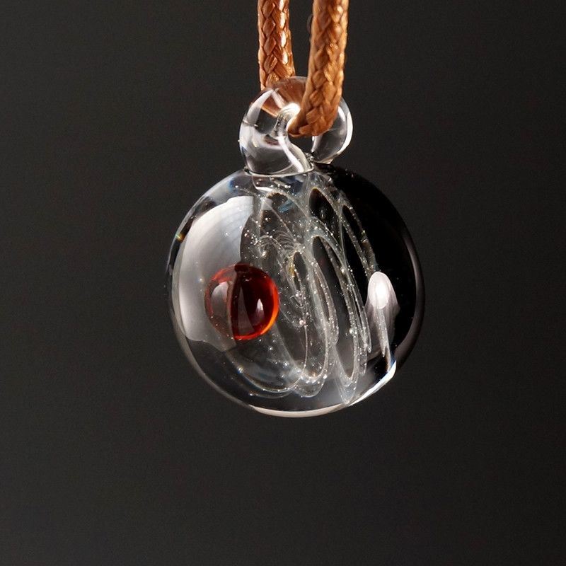 Galaxy Necklace For Women Long. Planets And Nebula Solar System Necklace.