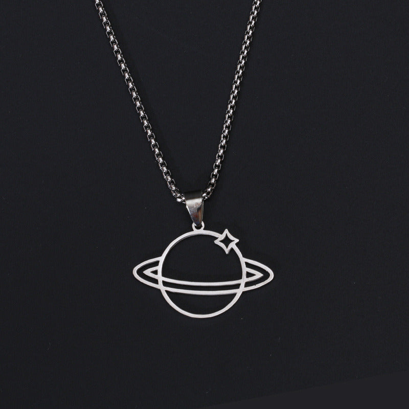 Falling Star Hip Hop Necklace Titanium Just Won't Fade