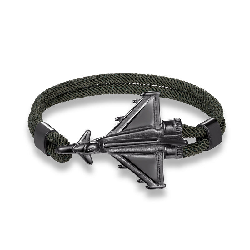 European And American Fashion Flying Machine Bracelet Fashion Men's Polyester 550 Parachute Cord Bracelet