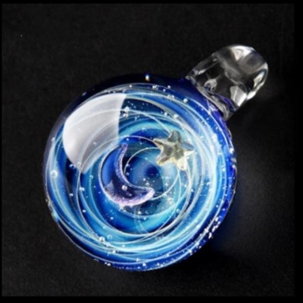 Galaxy Necklace For Women Long. Planets And Nebula Solar System Necklace.