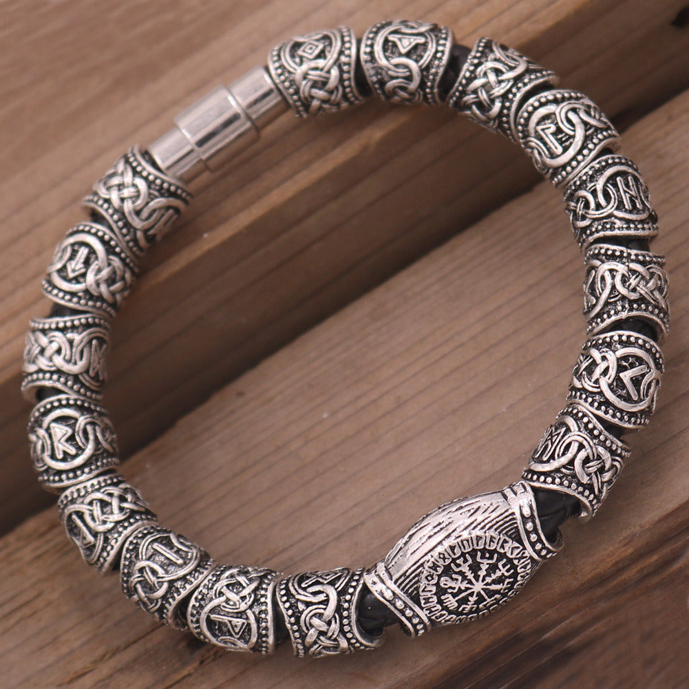 Viking Odin Compass Bead Accessory Bracelet