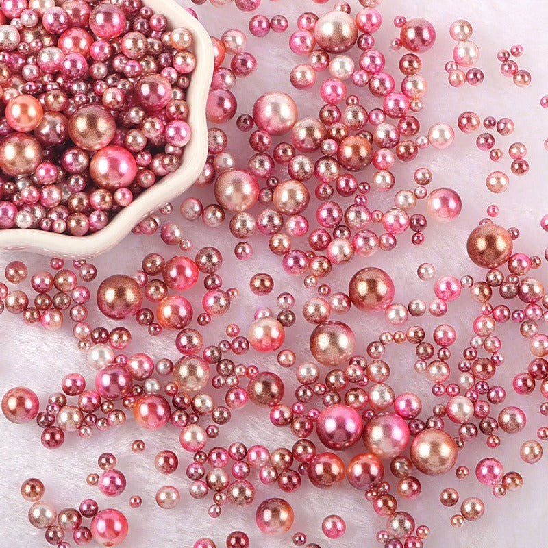 Mixed Size Non-hole Color Plastic Beads DIY Ornament Accessories
