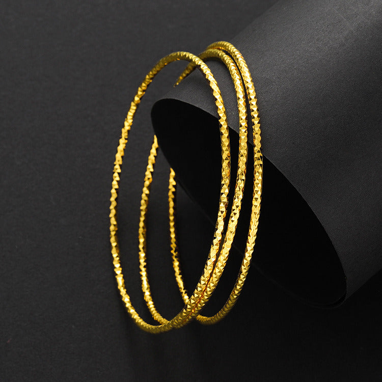 Gold Placer Color-preserving Coil Multi-ring Bracelet Female