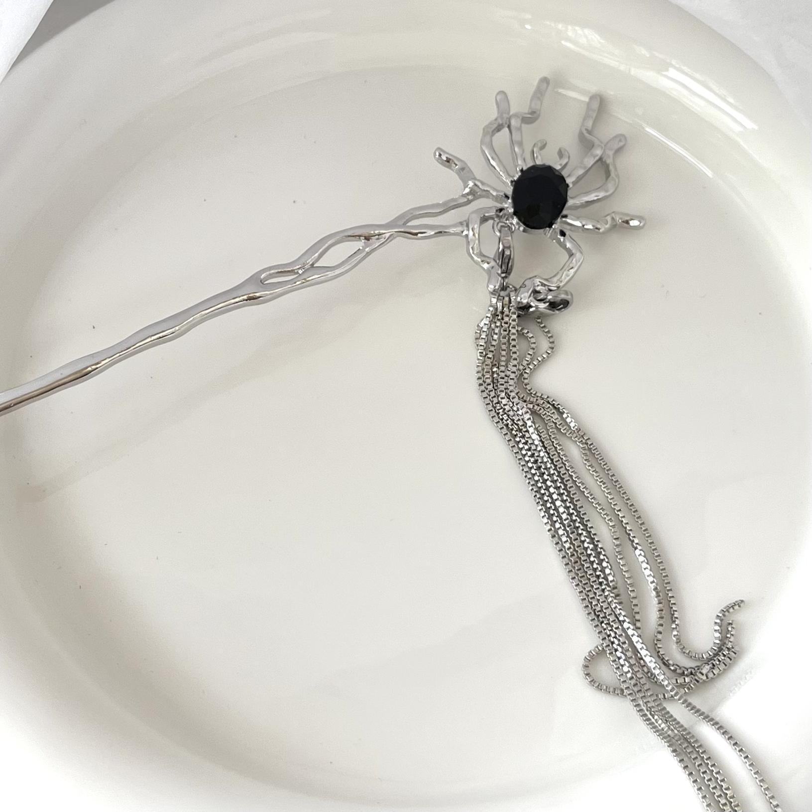 Women's Metal Dark Spider Hairpin