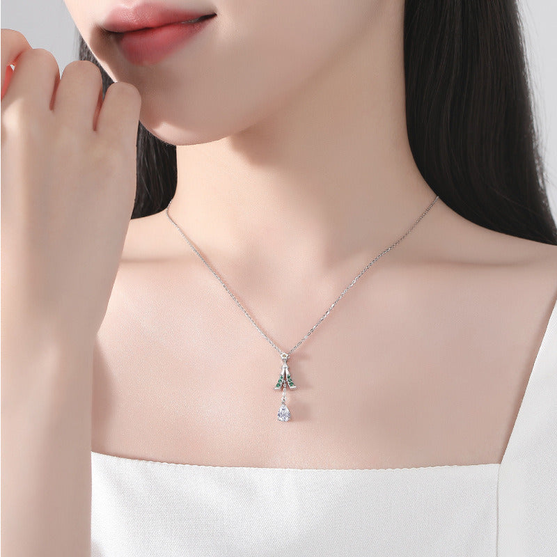 Fashion Meteor Christmas Tree Necklace Female