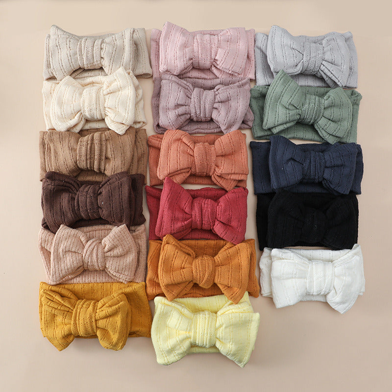 Cute Bowknot Cotton Elastic Baby Hair Band