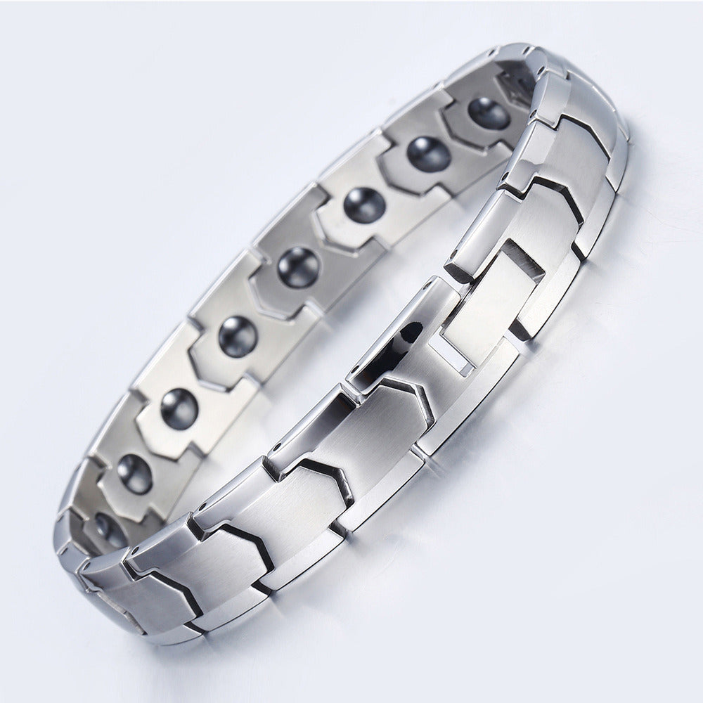 Stainless Steel Jewelry Bracelet Health Energy Magnetic Therapy