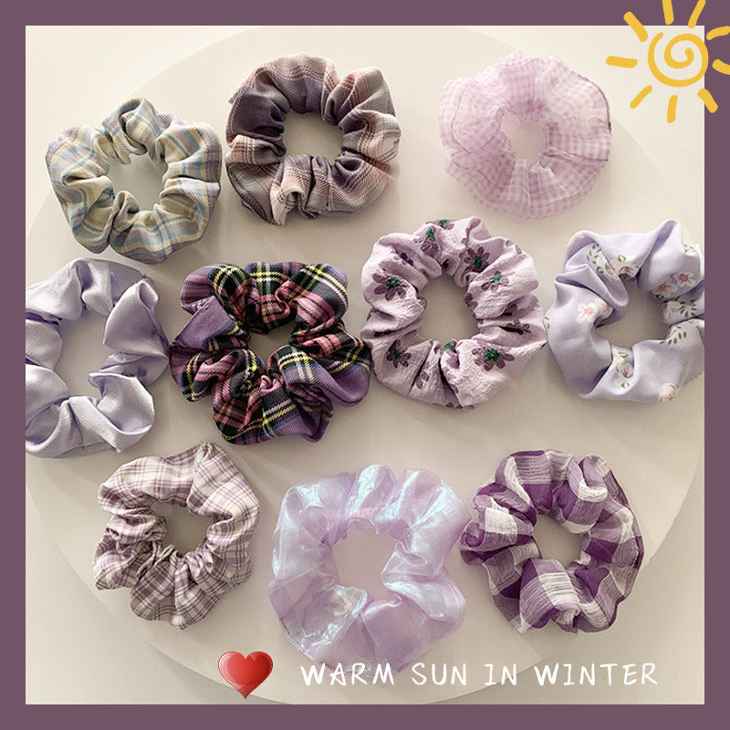 Large Intestine Ring 10 Pieces Set Of Korean Temperament Hair Rope Headdress Female