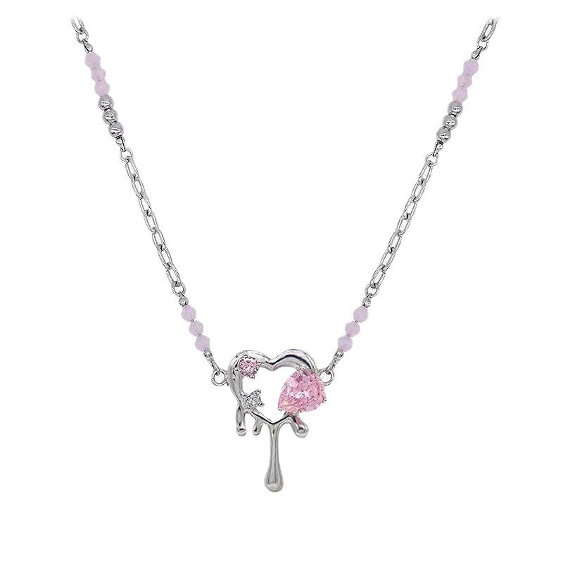 Peach Heart Original Love Necklace Girl