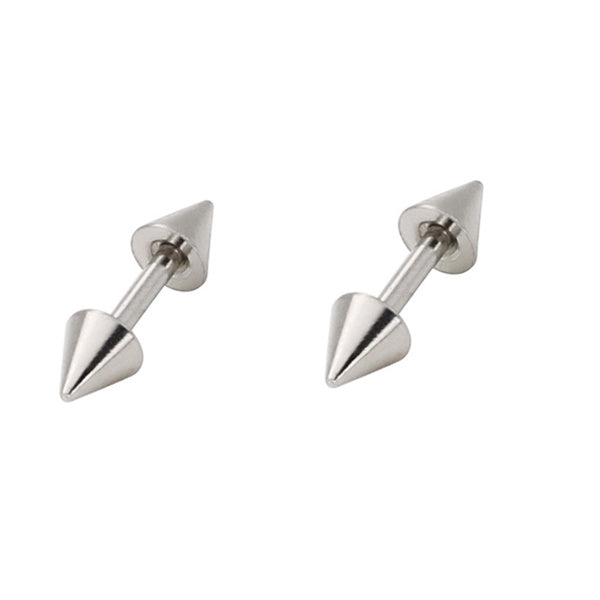 Exquisite Barbell Stainless Steel Small Ear Studs Jewelry Ornament