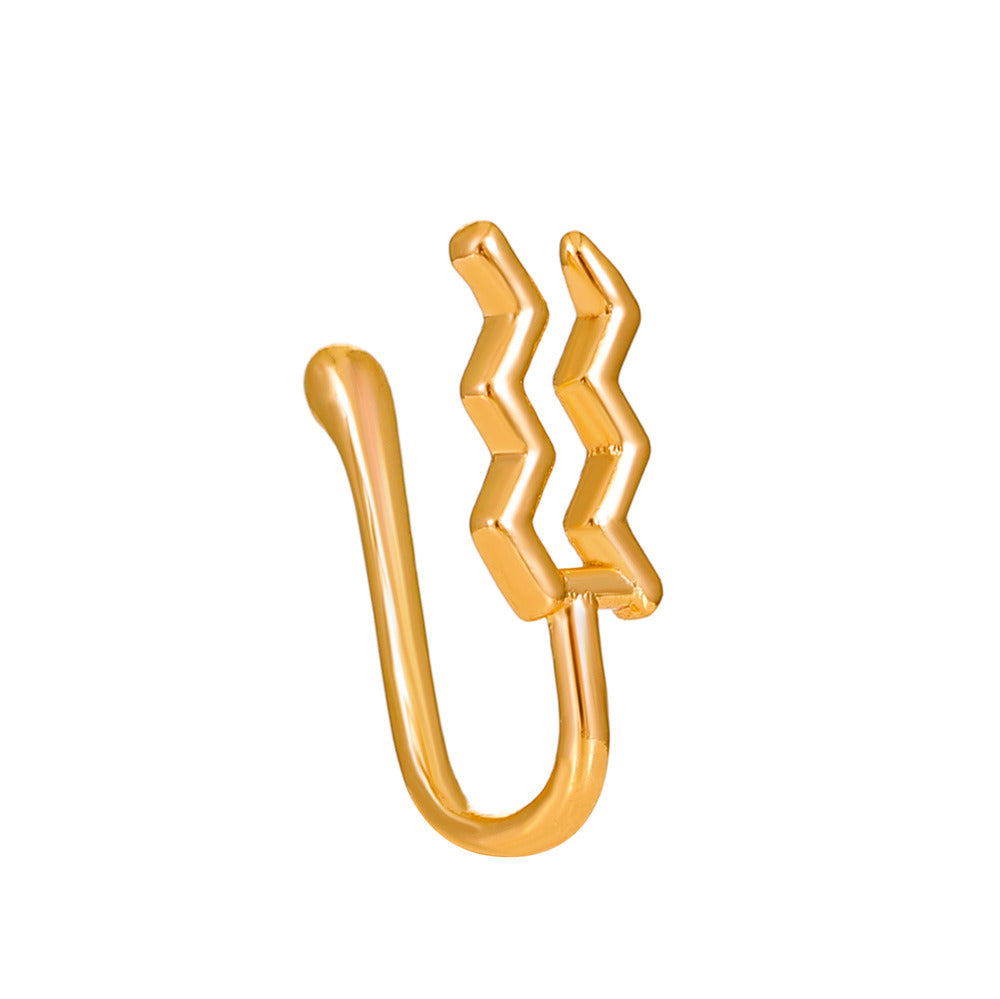 European And American 12 Constellation Piercing Free Nose Clip Ins Fashion