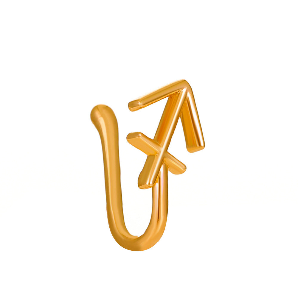 European And American 12 Constellation Piercing Free Nose Clip Ins Fashion