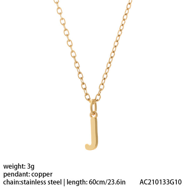 Women's 26 Letter Gold Necklace