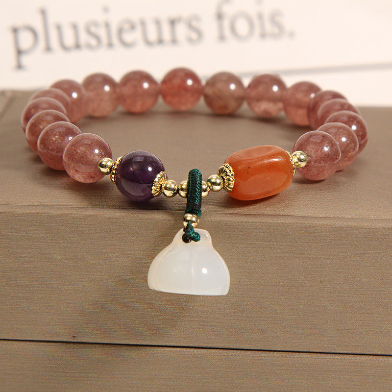 Women's Crystal Light Luxury Pumpkin Bead Gourd Bracelet