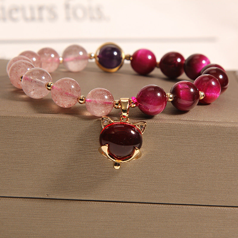 Women's Crystal Light Luxury Pumpkin Bead Gourd Bracelet