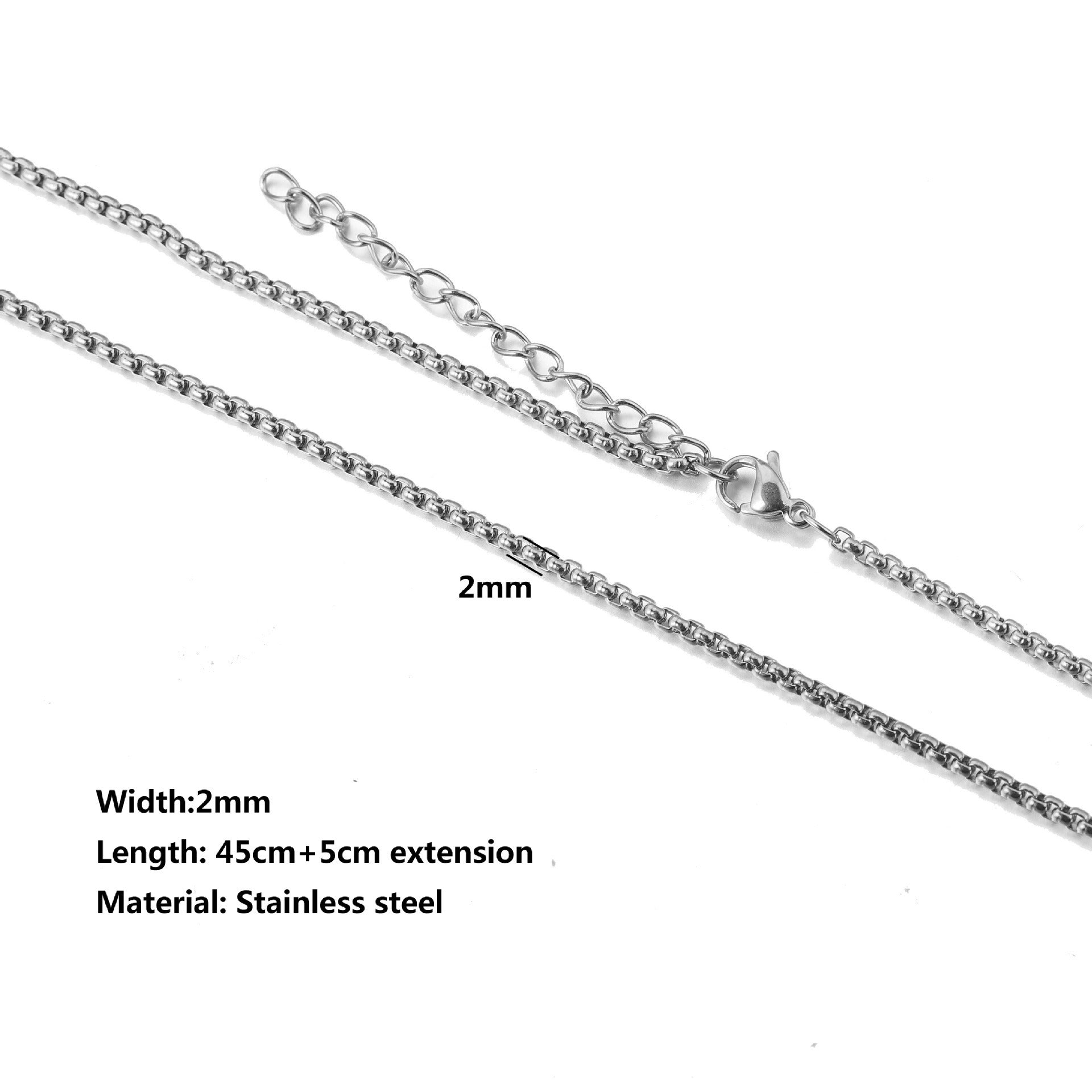 Stainless Steel Water Ripple Chain With Chain Collarbone Chain