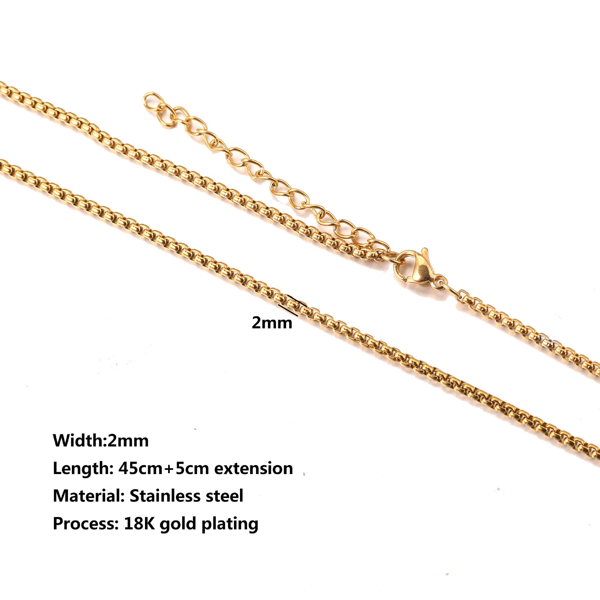 Stainless Steel Water Ripple Chain With Chain Collarbone Chain