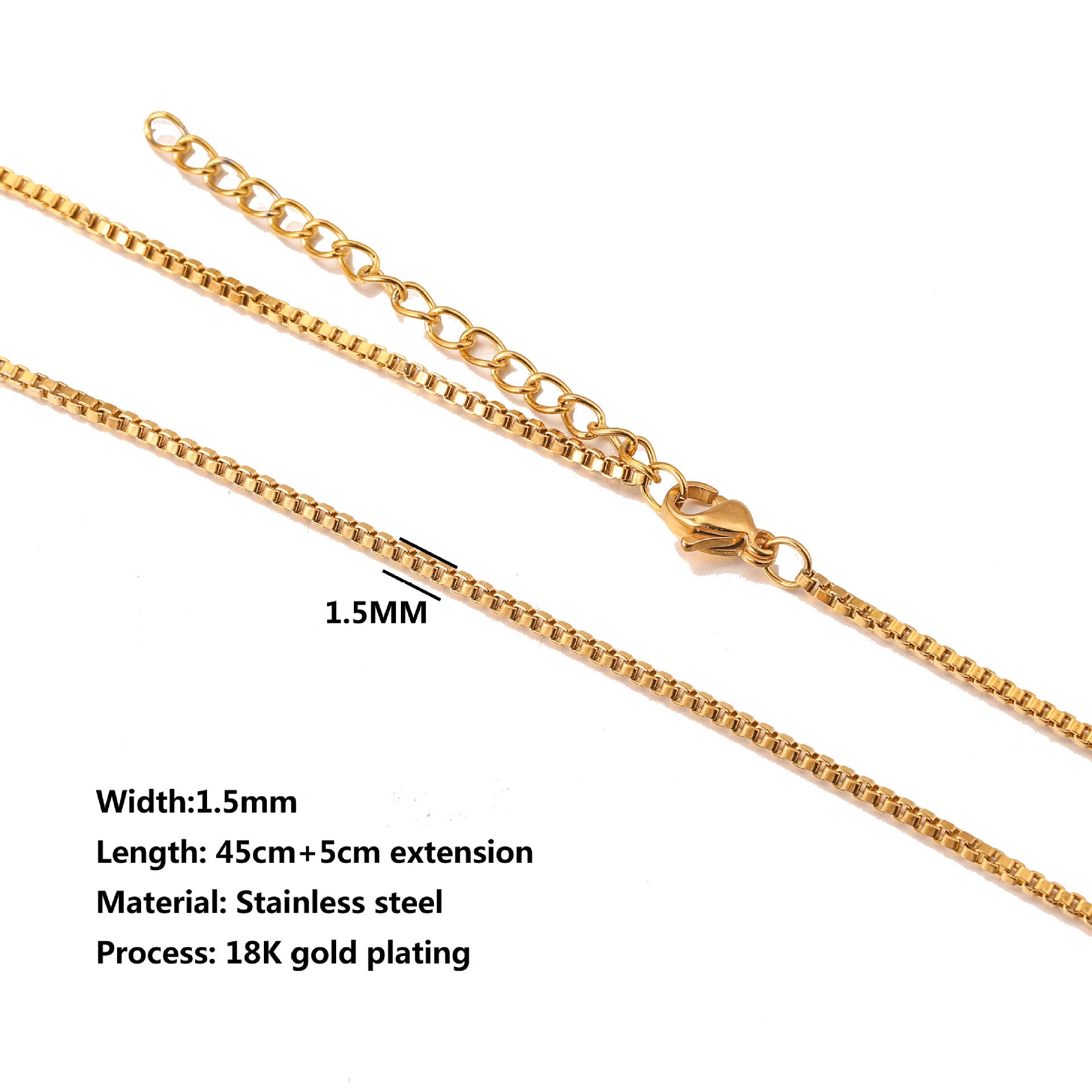 Stainless Steel Water Ripple Chain With Chain Collarbone Chain