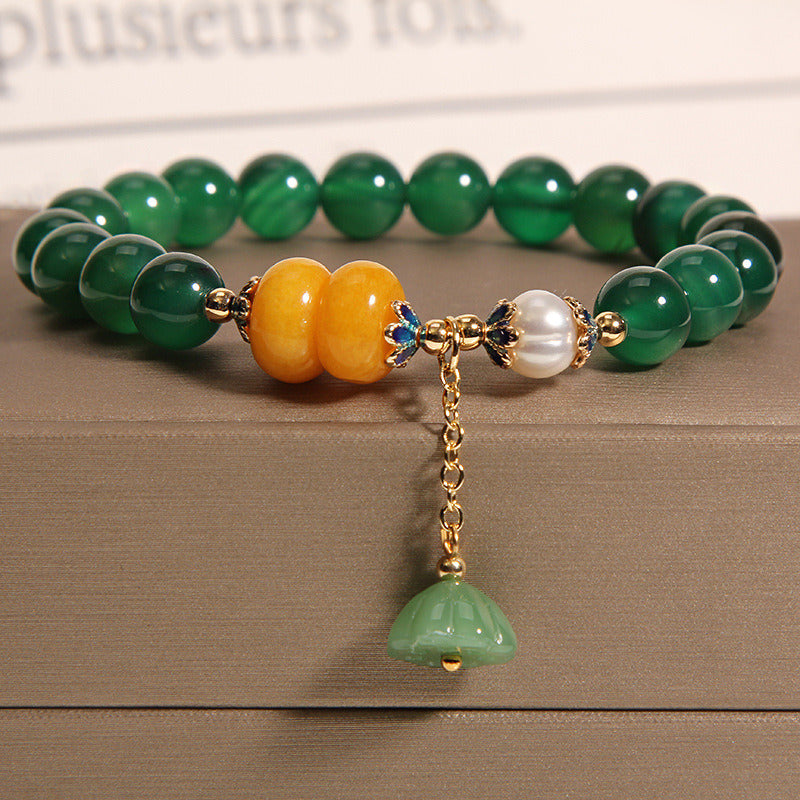 Women's Crystal Light Luxury Pumpkin Bead Gourd Bracelet