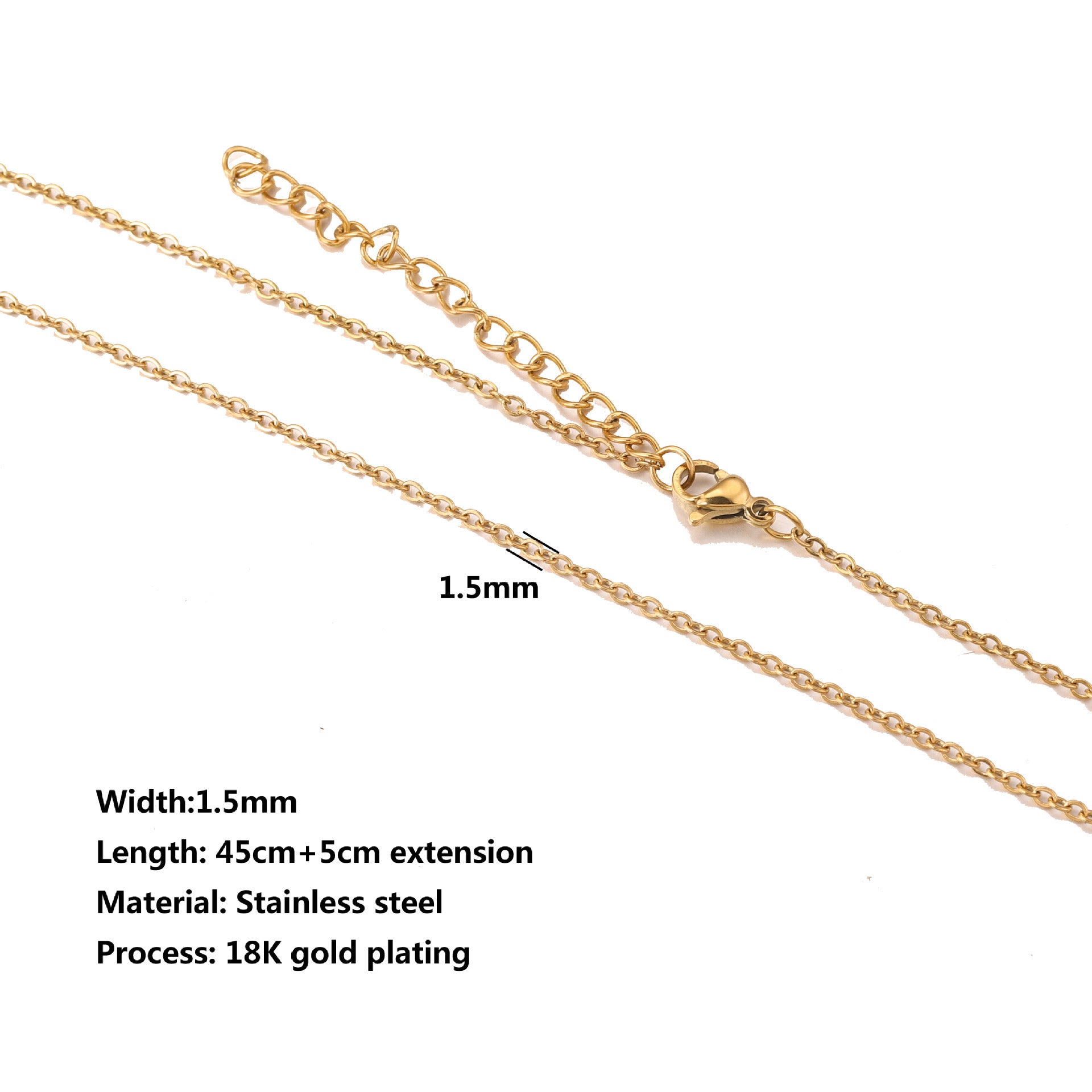 Stainless Steel Water Ripple Chain With Chain Collarbone Chain