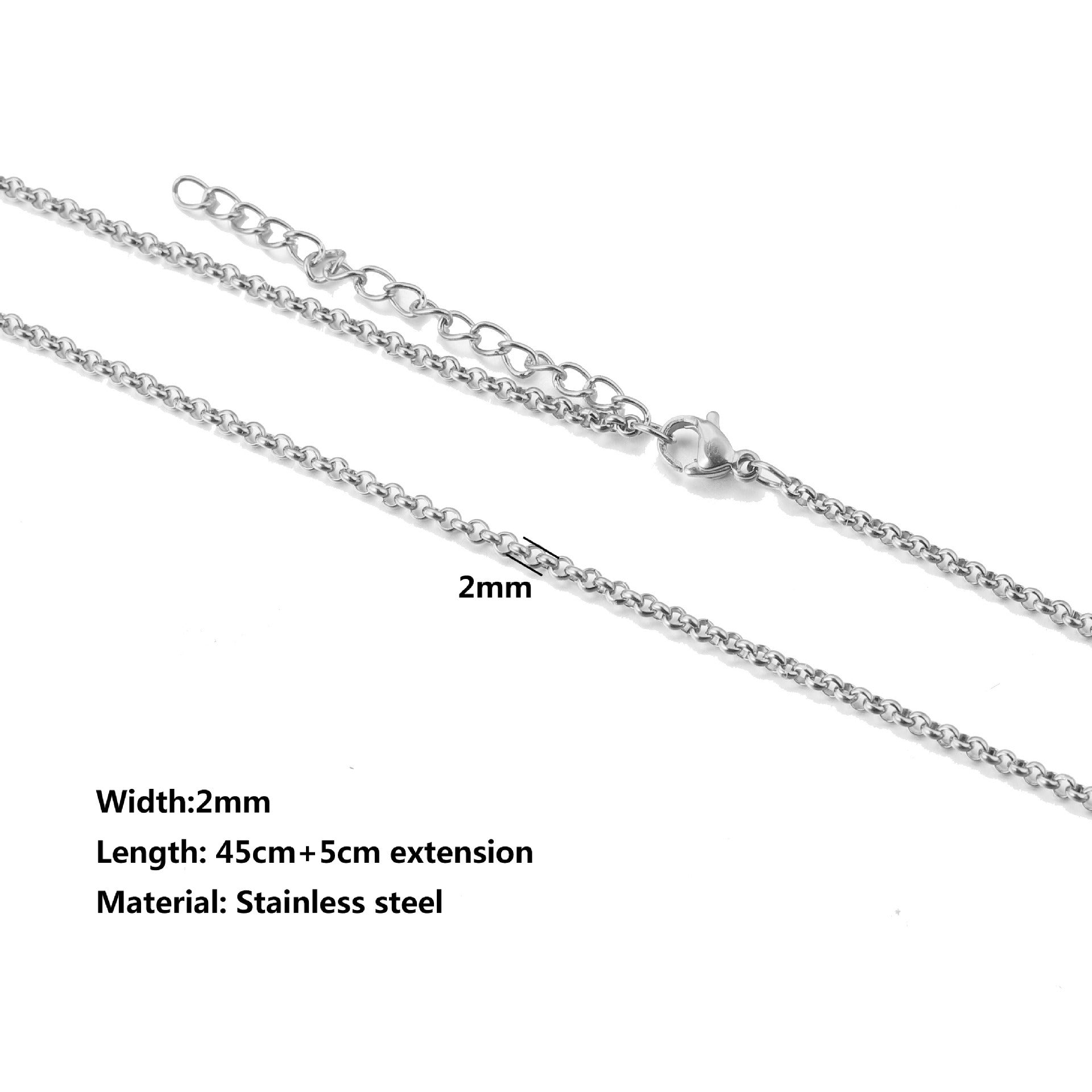 Stainless Steel Water Ripple Chain With Chain Collarbone Chain