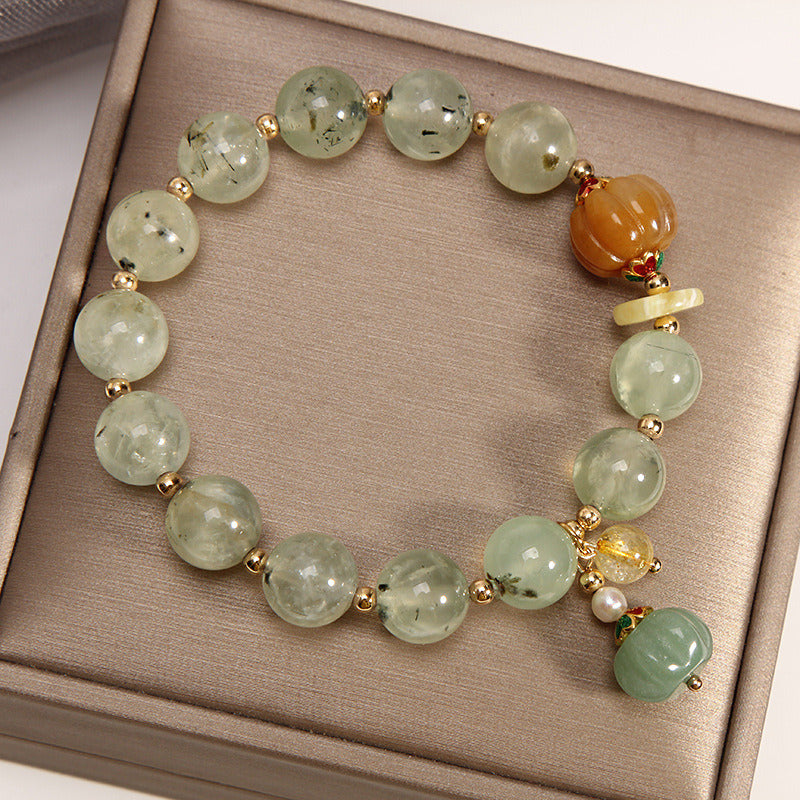 Women's Crystal Light Luxury Pumpkin Bead Gourd Bracelet