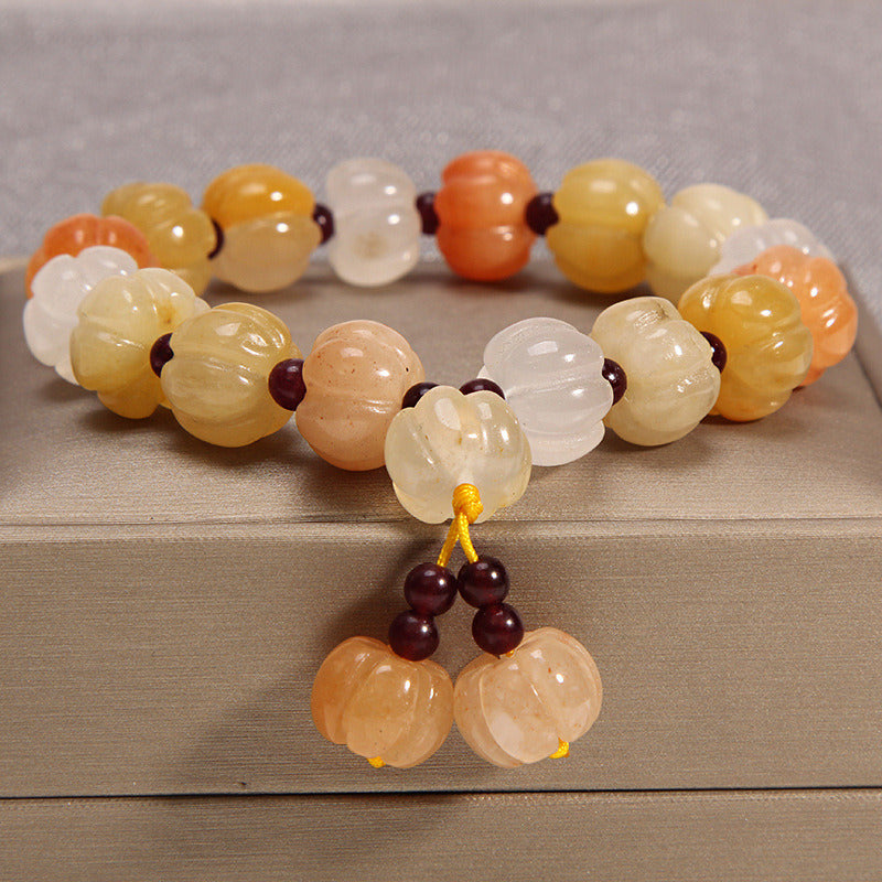 Women's Crystal Light Luxury Pumpkin Bead Gourd Bracelet