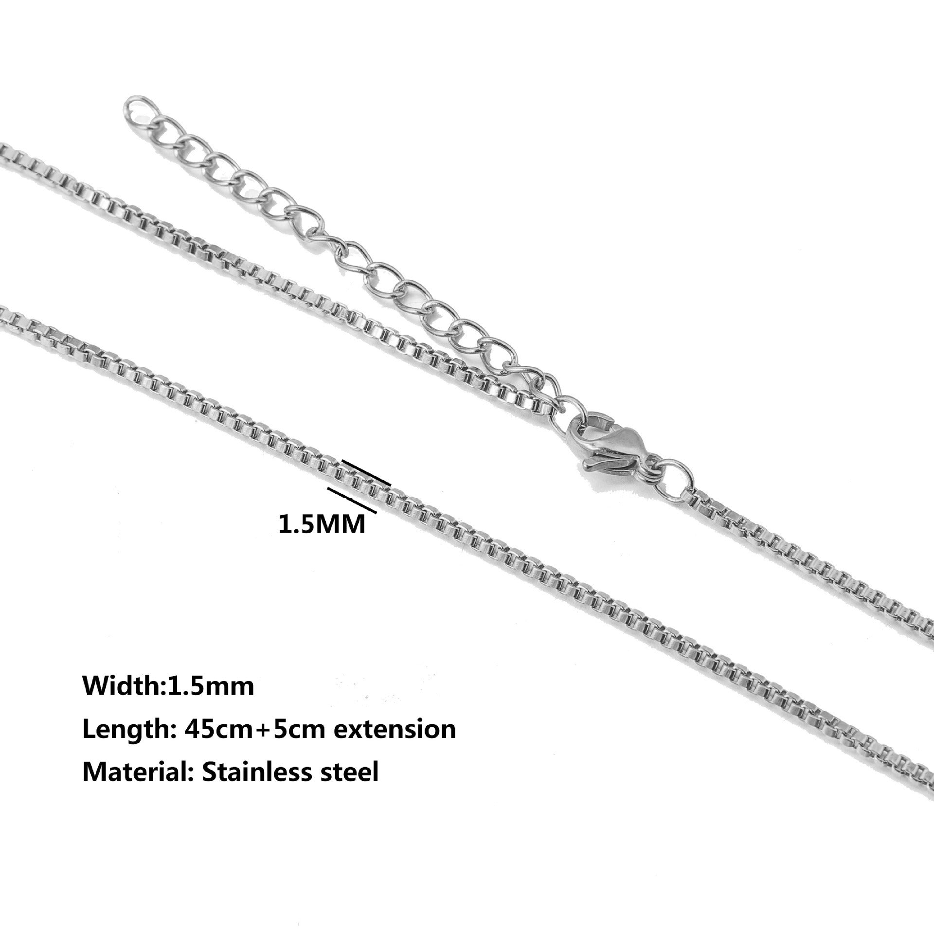 Stainless Steel Water Ripple Chain With Chain Collarbone Chain