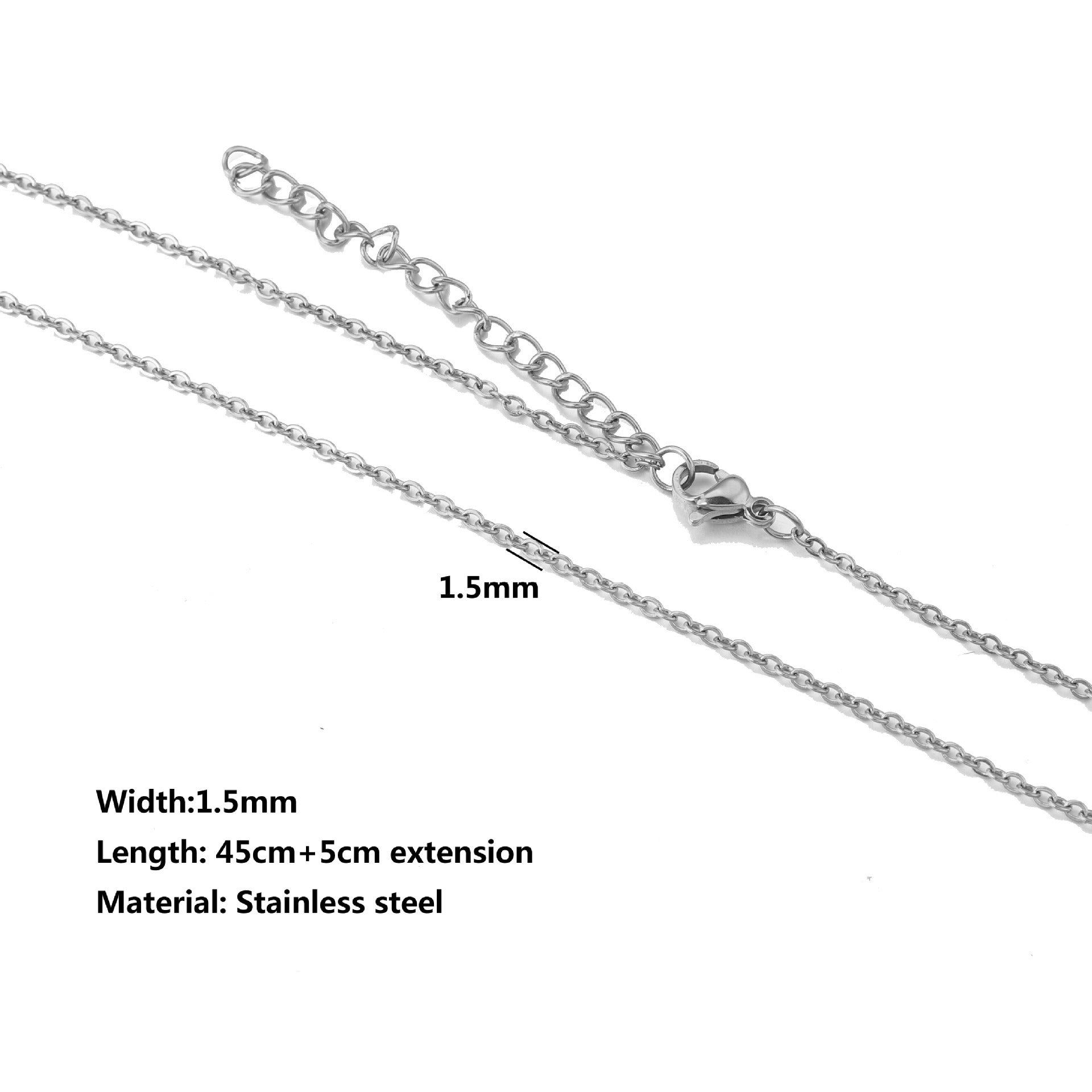 Stainless Steel Water Ripple Chain With Chain Collarbone Chain