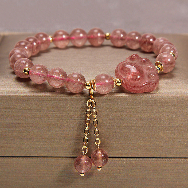 Women's Crystal Light Luxury Pumpkin Bead Gourd Bracelet