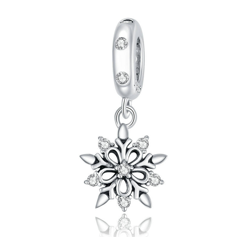 Crystal Snowflake Pendant Silver Crystal DIY