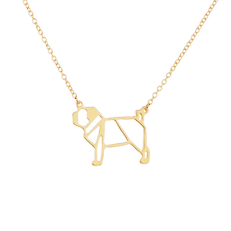 European And American Jewelry Creative Fashion Cute Dog Hollow Necklace Pendant