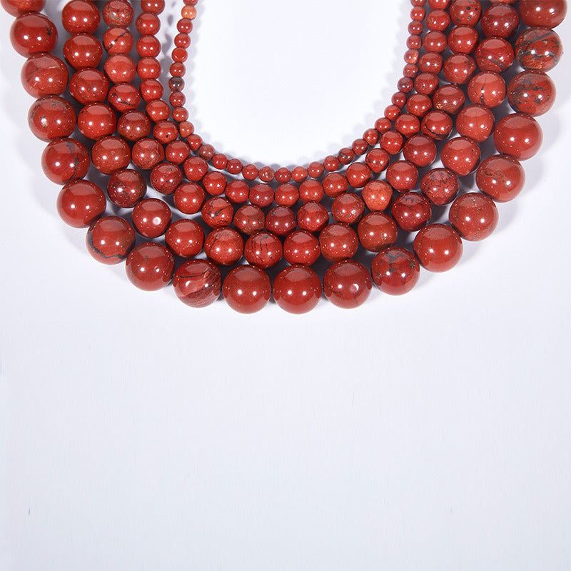 Natural Red Jasper Loose Bead Bracelet Accessories