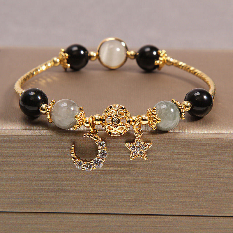 Natural Moonstone Crystal Bracelet Female Grass