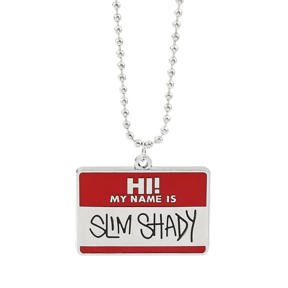 Europe And The United States Hip-hop Rap Simple Letters Hundred Alloy Accessories Gangster Eminem Necklace