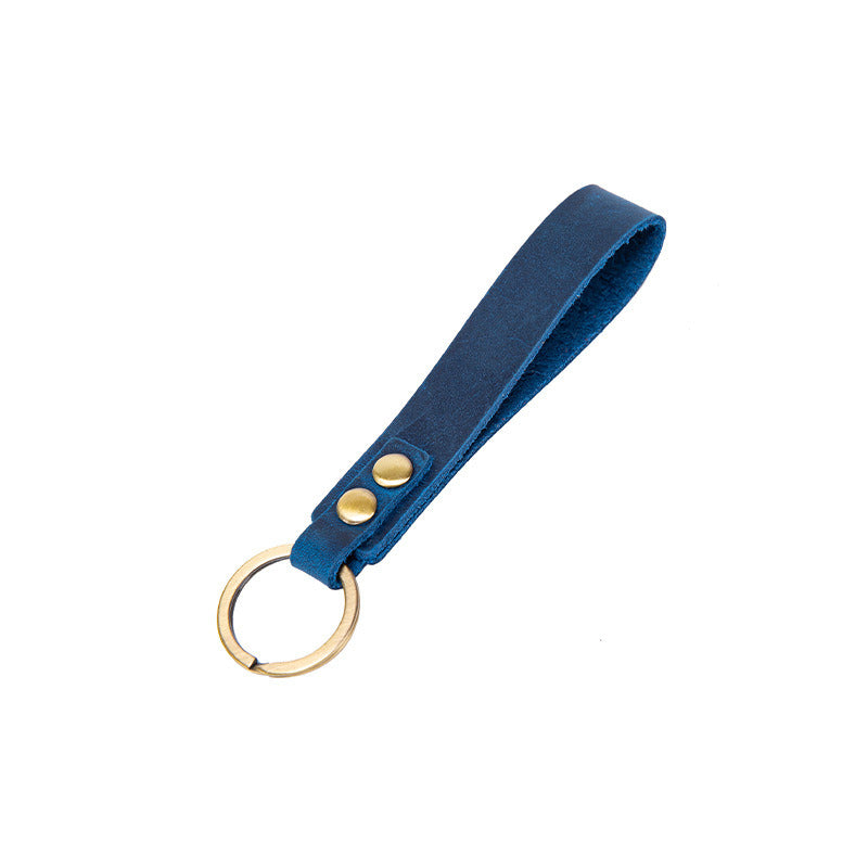 Classic Personality Retro Cow Leather Car Key Ring