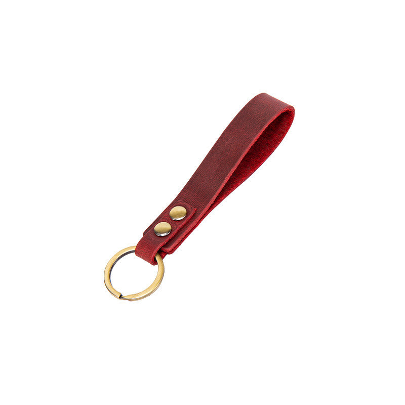 Classic Personality Retro Cow Leather Car Key Ring