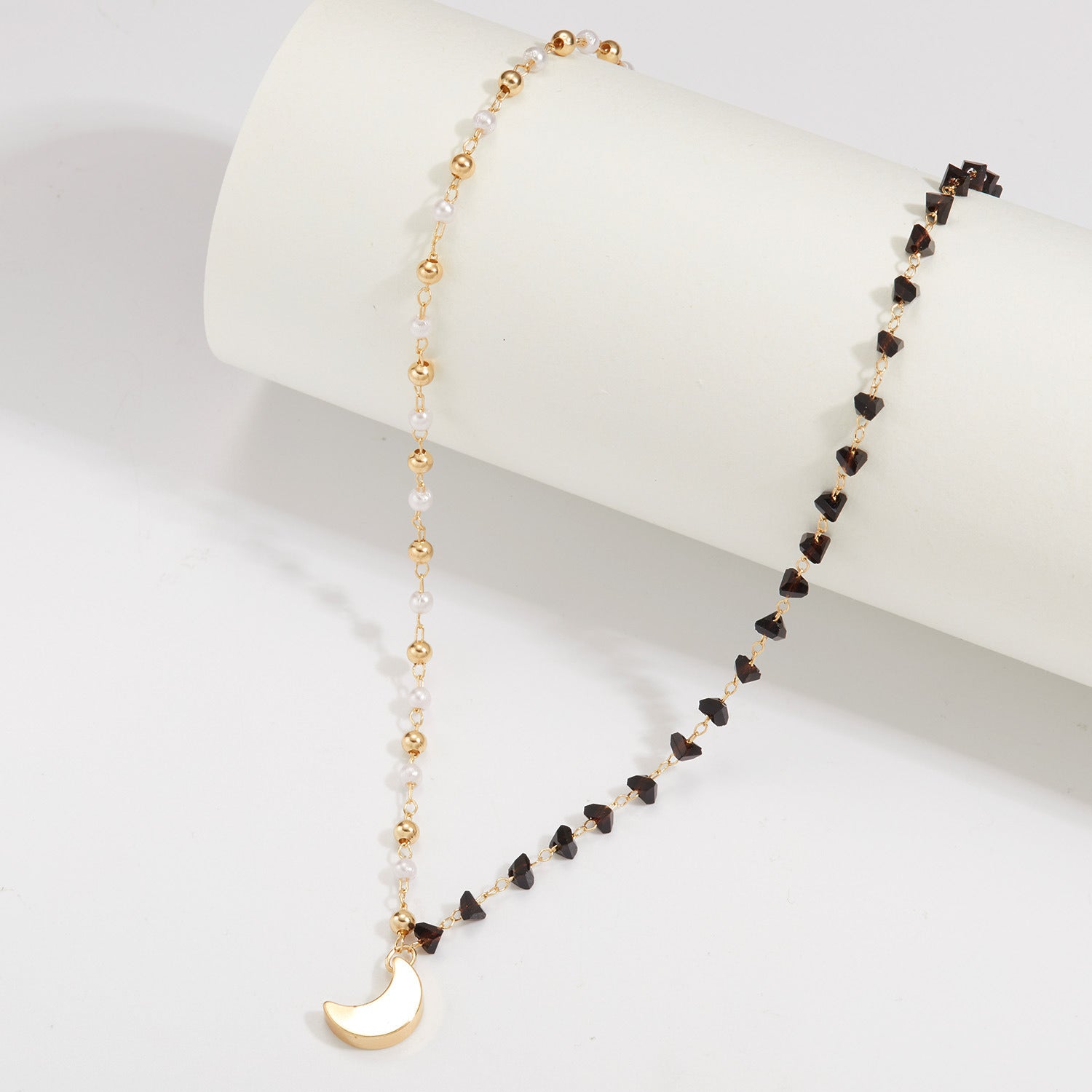 Women's Pearl Bead Crystal Chain Bracelet