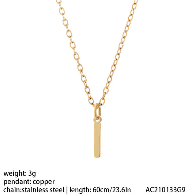 Women's 26 Letter Gold Necklace