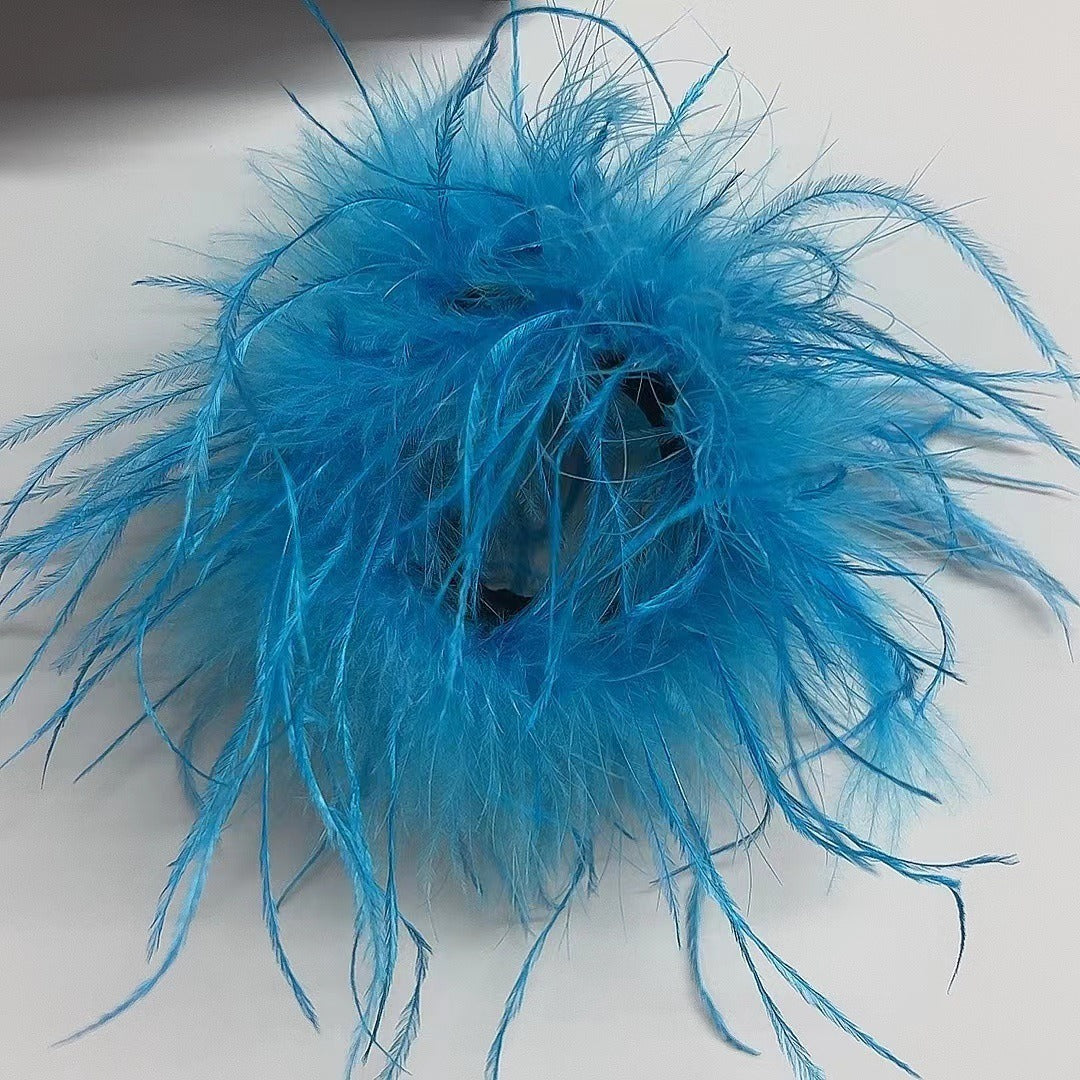 New Antique Snap Ring Bracelet Feather Wrist Band Jewelry Toy Headdress