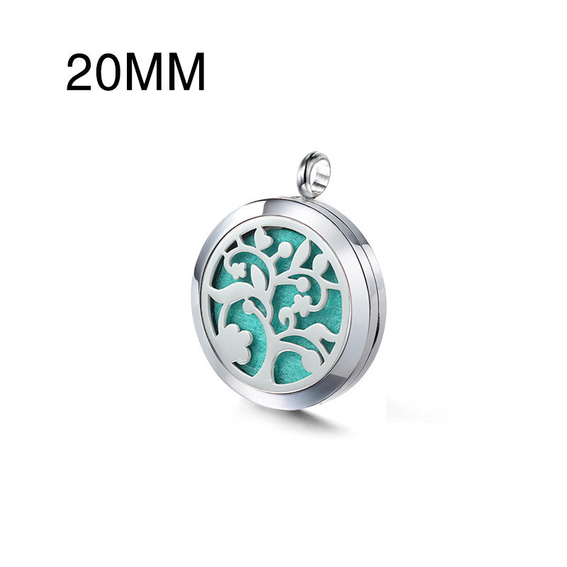 Stainless Steel Hollow Pendant Life Tree Perfume Pendant